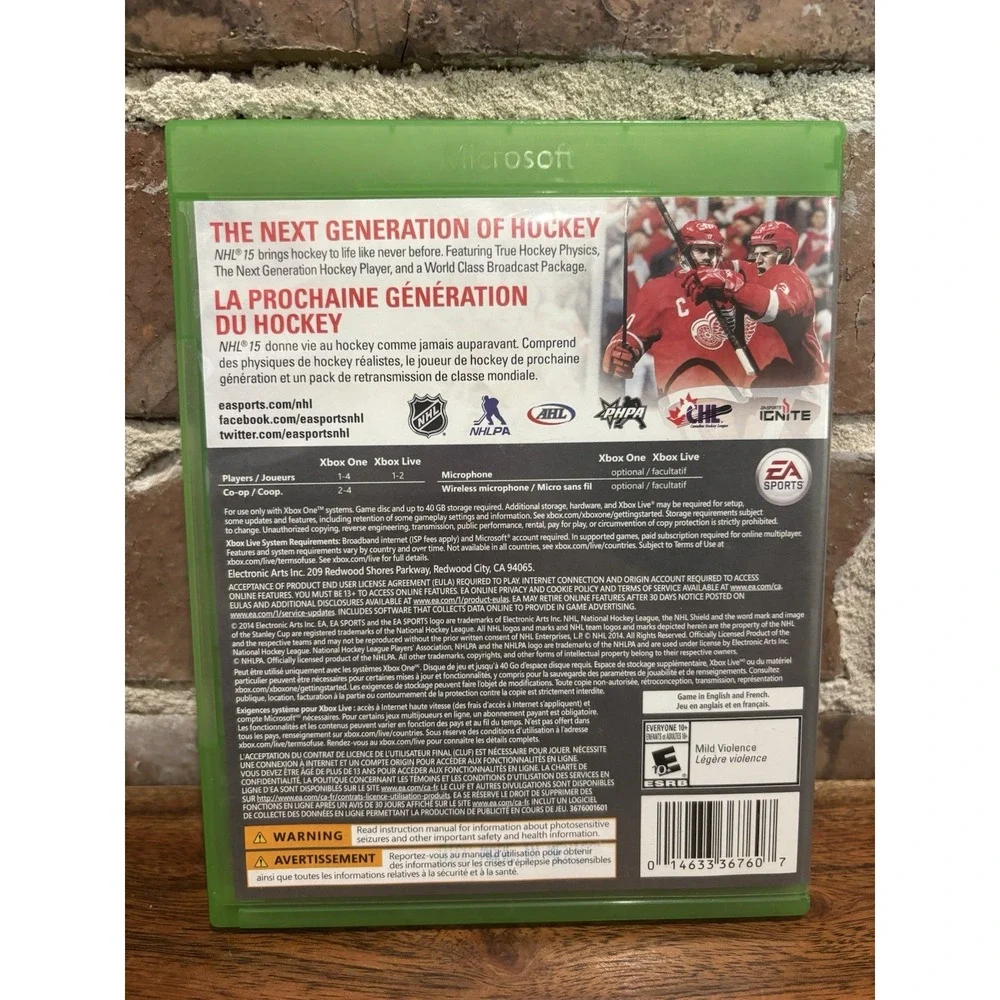 NHL 15 (Microsoft Xbox 360, 2014) - Tested - Good Condition, Next Day Ship!